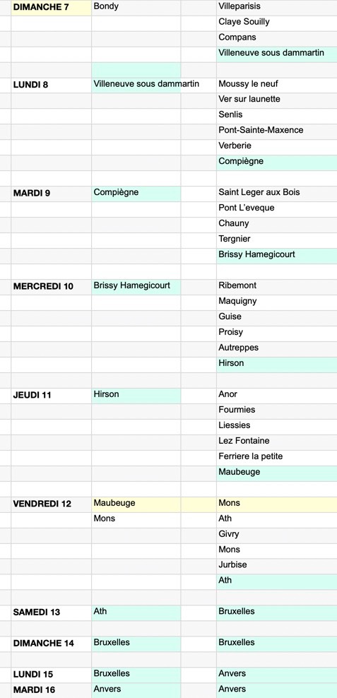 Programme anvers